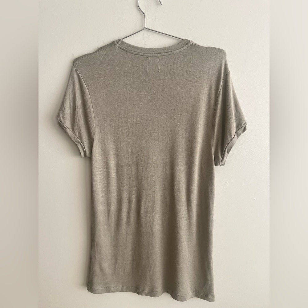 Zara Olive Green Knit Tshirt - Picture 8 of 9